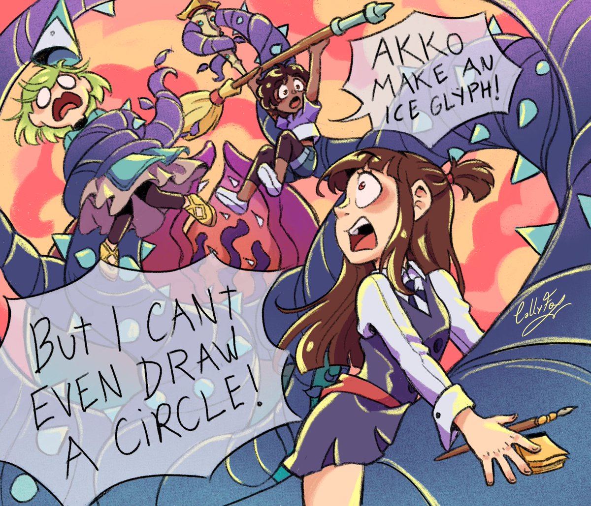 F0xy1212's tweet image. #LGBTQIAHappyPrideMonth #toh #LWA_jp #atelierofwitchhat #Δ帽子 #LittleWitchAcademia
And they are having a blast