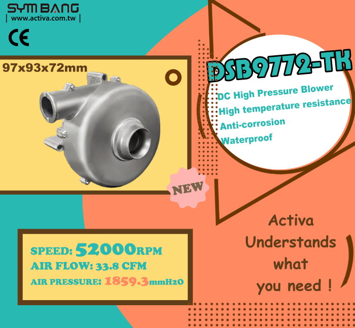 ActivaInc's tweet photo. New product released DC Super High Pressure Blowers DSB12674-TK
For more information visit our website : https://t.co/XhqzJiNBRb
#Sweepermachine #madeintaiwan #coolingfan  
#blower #cleanrooms #FFU #ventilation #airpillowmachine #symbang #activa #taiwan #kaohsiung #fan #fans https://t.co/Po5vECPcKN