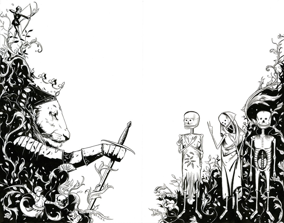 Another random art post. This was an illustration done for a comic project published by IDW a number of years ago. The open space was left for text.