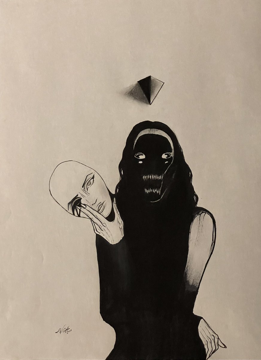 LukeWCraft's tweet image. #traditionalart #inkdrawing #darkart #darksurrealism #lwcraft