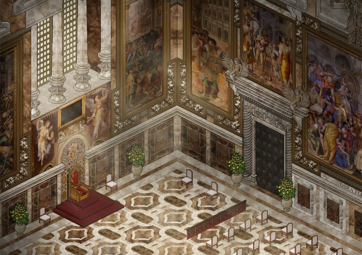 Sala Régia, Vaticano. Design Original de Diofante

#vatican <a href="/MeuHabblet/">Habblet</a> #pixelart #habbo #habbohotel