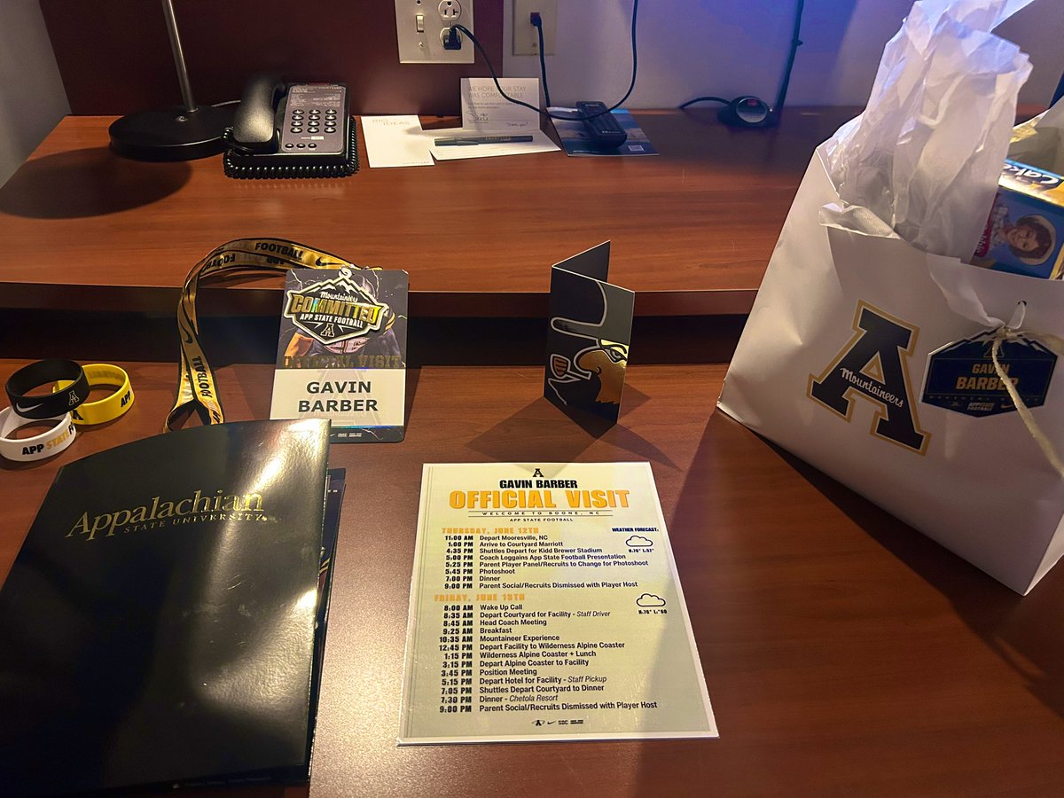 GavinBarber2026's tweet image. OFFICIAL VISIT @AppState_FB‼️