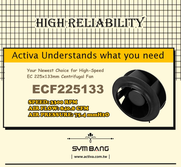 ActivaInc's tweet photo. New product released EC Motor Centrifugal Fan ECF225133
For more information visit our website : https://t.co/XhqzJiNBRb
#ECMotor #madeintaiwan #coolingfan #fan #acfan #acaxialfan #cleanrooms #FFU #ventilation 
#symbang #activa #taiwan #kaohsiung #fan #fans #blowers #printer
#CNC https://t.co/5PzP0L5GrI