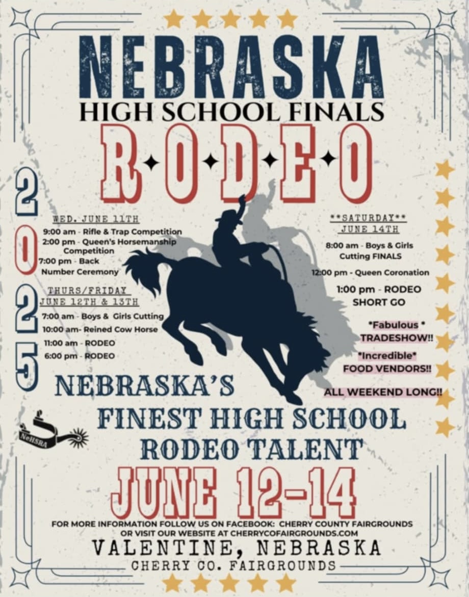 Southwest Junior, Kassidy Vaughan has qualified for the Nebraska High School Finals Rodeo in all three of her events: goat tying, breakaway, and team roping. 
Good Luck Kassidy!!