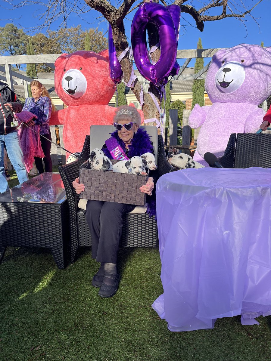 Happy Birthday June! We were in Croydon today, for her Disney inspired party. Surely, to celebrate 101 years you need Dalmatians, right?
@10NewsFirstMelb