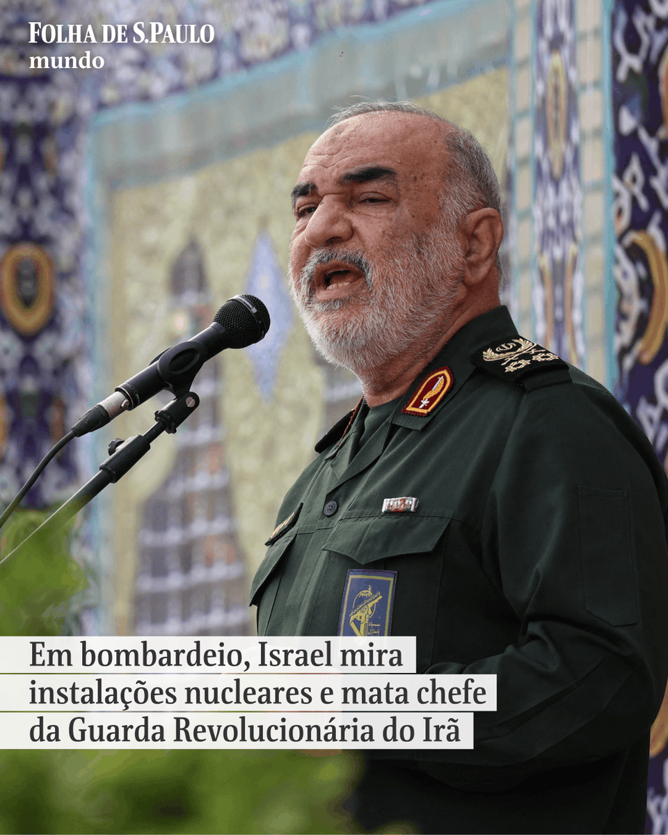 Em bombardeio, Israel mira instalações nucleares e mata chefe da Guarda Revolucionária do Irã

 📲 Leia mais na #Folha: mla.bs/95102208

📝 Victor Lacombe e Renan Marra
📷 Majid Asgaripour/WANA/Reuters