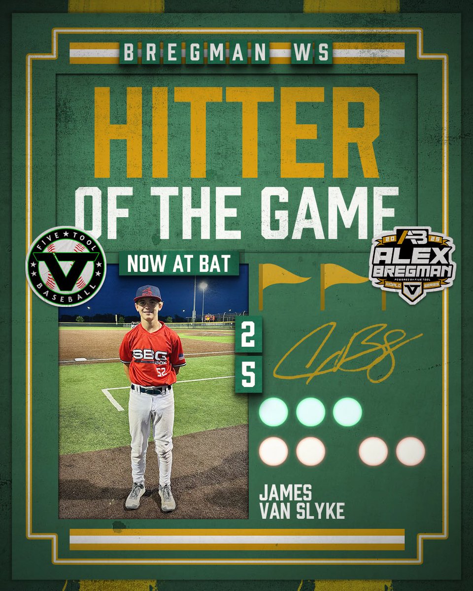 ✭Five Tool Texas✭ (@fivetooltexas) on Twitter photo #BregmanWS F: <a href="/SBGsox/">Snopek Baseball Group</a> Prime 2028 6, Midland Southwest Premier 2028 0
PoG: Parker Burrow 6 IP, 4 K, 0 ER
Notable: James Van Slyke 2-3, RBI #BregmanWS F: <a href="/SBGsox/">Snopek Baseball Group</a> Prime 2028 6, Midland Southwest Premier 2028 0
PoG: Parker Burrow 6 IP, 4 K, 0 ER
Notable: James Van Slyke 2-3, RBI