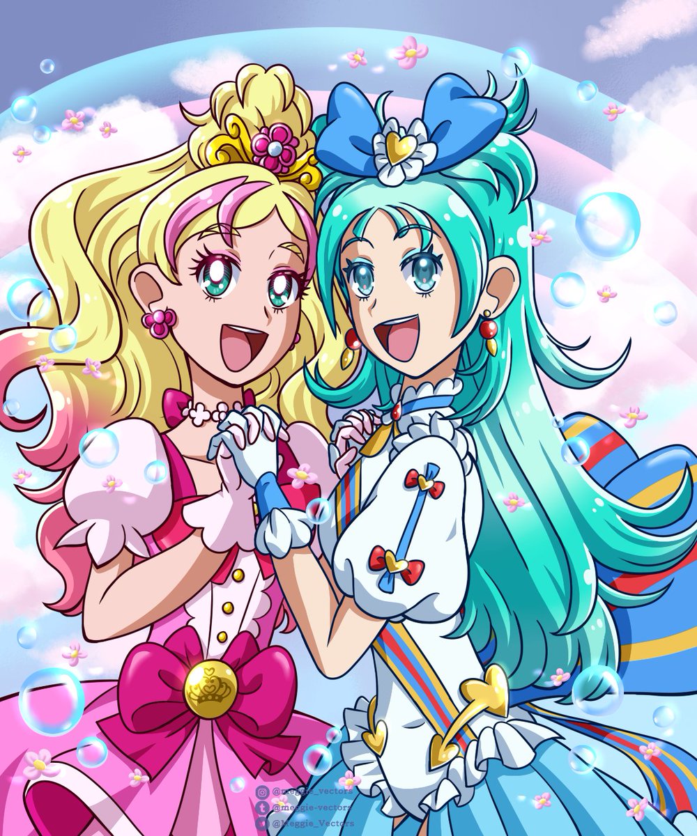 Meggie_Vectors's tweet image. “サクラトルビュランス！” 👑⚜️🩷🌸
“リップル・シャイニーストリーム！” 👑🎶🩵💧
#ToeiAnimation #SilverLink #GoPrincessPrettyCure #GPPC #CureFlora #HarunoHaruka #PrincessionOrchestra #PO #PrincessRipple #MinamoSorano #MagicalGirl #Crossover #FanArt #DigitalArt #Illustration
