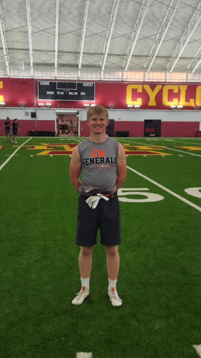 DawsonKreykes's tweet image. Had a great time competing at the @CycloneFB camp Tuesday. Thank you for the opportunity!