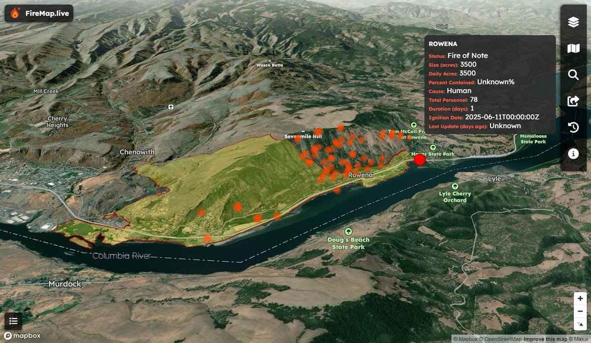 disaster_db's tweet photo. #RowenaFire Update | Wasco County, Oregon:
FEMA approved emergency funds Thursday afternoon following the state's request to protect homes near Rowena, I-84, Port of The Dalles, Union Pacific Railroad, and the Columbia River Gorge area. https://t.co/mtBfOdowtA