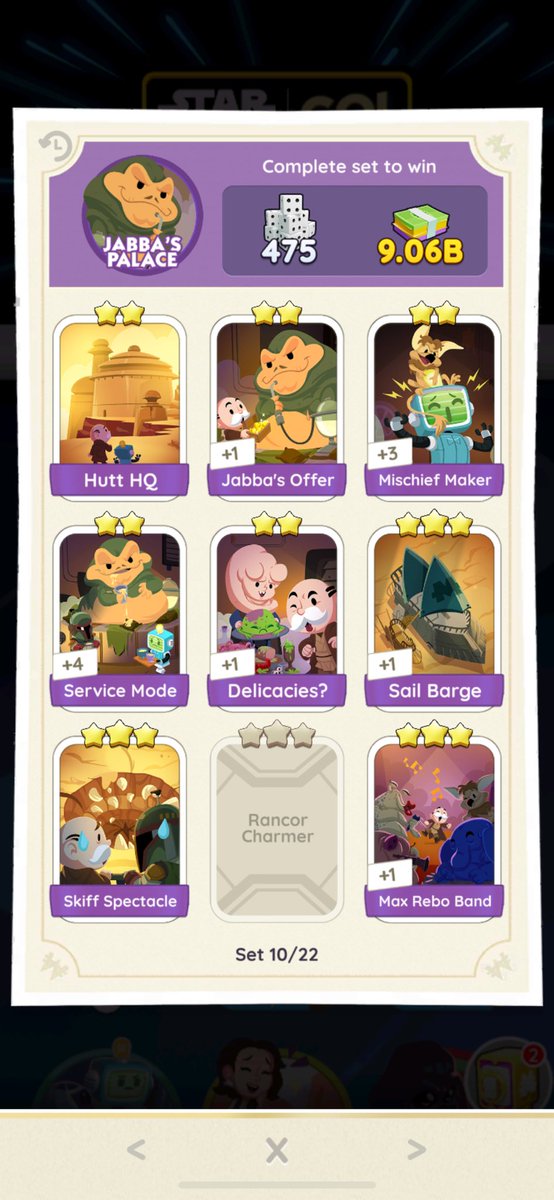 Cerisebuys's tweet photo. WTT LFT  PH Monopoly Go

Have: see pic

Want: rancor charmer , sith edition, delicious delicacies, one of us, blaster blunder

— dm / reply https://t.co/prlXE6Wfng