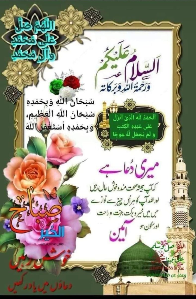 السلام علیکم 
Good Morning