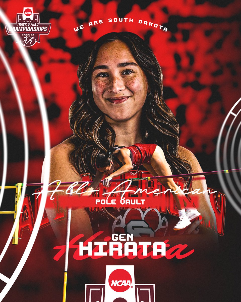 How about ✌️ First Team all-Americans for the Yotes! 🤩

Anna Willis placed T-4th and Gen Hirata 7th in the pole vault at the NCAA Championships.

🗞️- yote.us/4jTKO3x

#GoYotes x #WeAreSouthDakota
