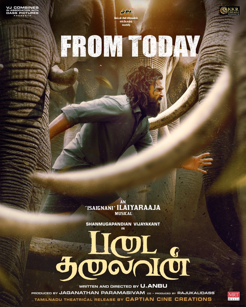 Karthi_Offl's tweet image. Dear #ShanmugaPandian, Wishing you and your team a grand success for #Padaithalaivan!! Good luck!