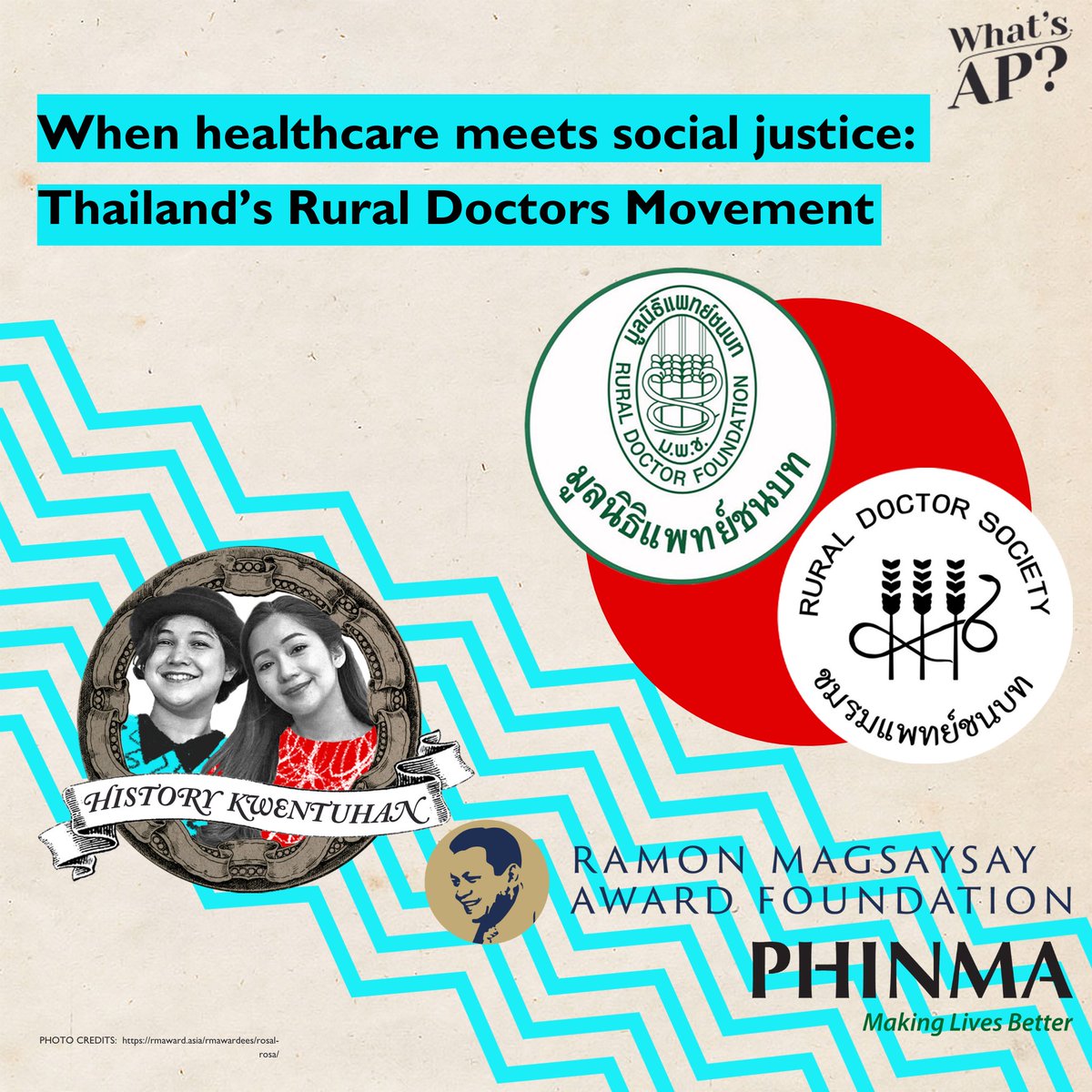 NEW EPISODE: 'When healthcare meets social justice: Thailand’s Rural Doctors Movement!'

Ramon Magsaysay Award 2024 winners for Universal Healthcare! 🎧bit.ly/3SOuHZS