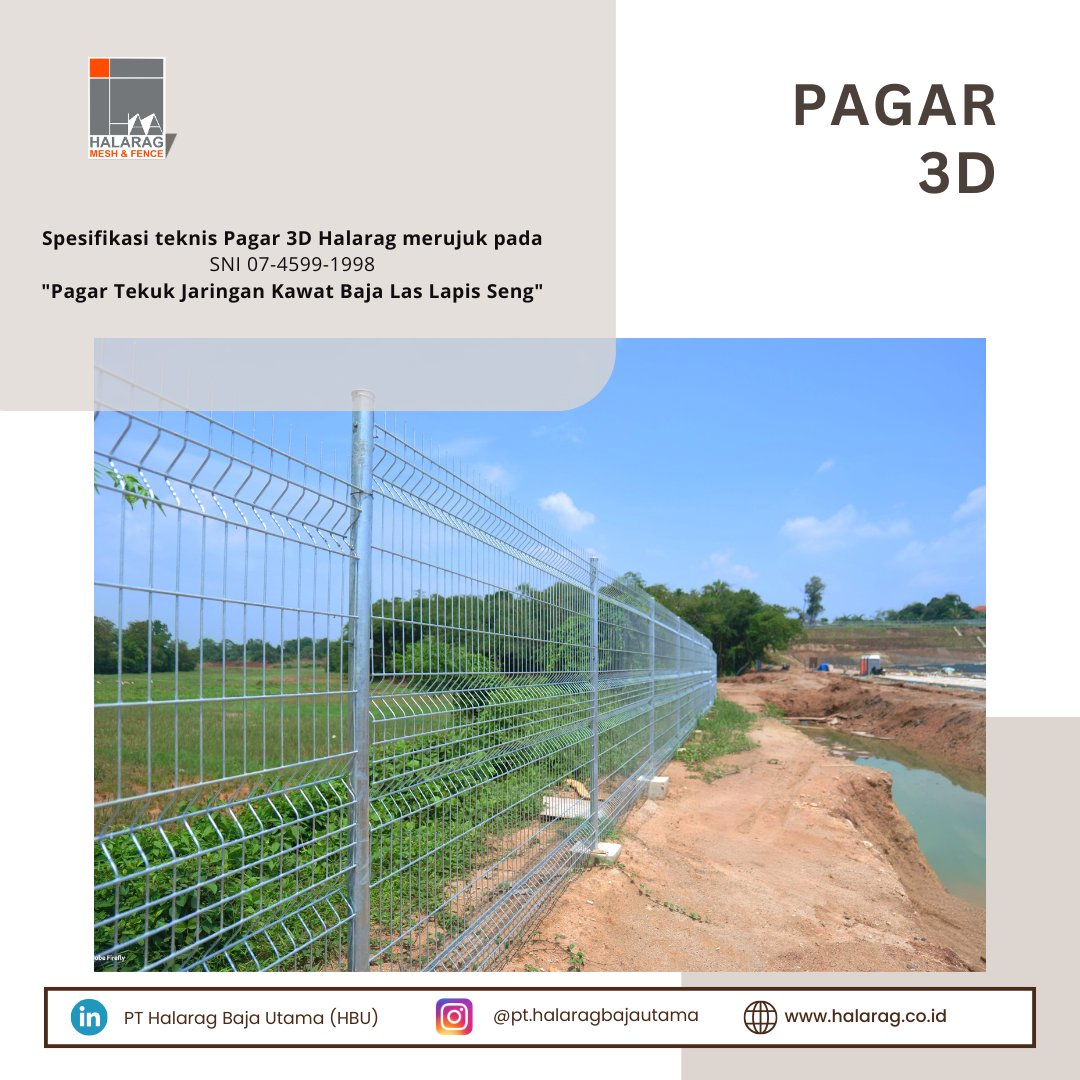 HalaragPt's tweet image. Pagar Bandara / Pagar V / Security Fence / Pagar Wiremesh / Pagar 3D 
Dibuat sebagaimana proses produksi wiremesh, dengan proses penekukan bentuk gelombang pada bagian tengahnya wiremesh, menggunakan mesin bending khusus. 

pabrikwiremesh.co.id

#pagarwiremesh #pagar3d