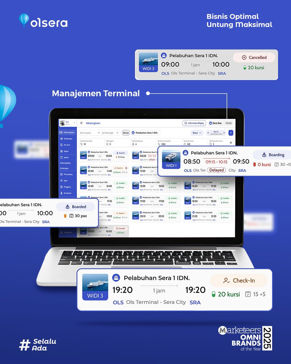🚢 Manajemen Pelabuhan &amp; Terminal Kini Lebih Mudah dan Modern!

Olsera BMS hadir untuk membantu operasional pelabuhan jadi lebih efisien dan terintegrasi!

🔗 olsera.com

Temukan bagaimana Olsera BMS bantu operasional terminal jadi lebih cepat, dan minim human error!