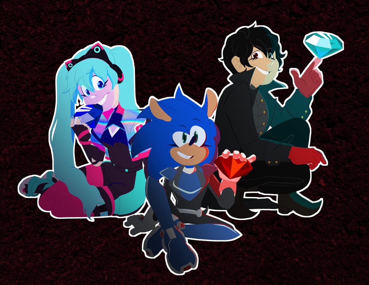 They put three of my favorite little guys in one game! #SonicRacingCrossWorlds #HatsuneMiku #Persona5