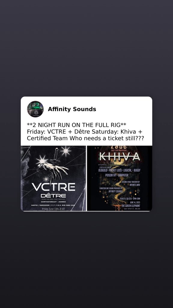 AFFINITY SOUNDS tweet media