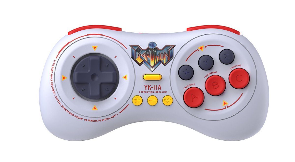 🚀『Earthion（アーシオン）』デザイン特別仕様コントローラー🛜
🗓️2025年10月30日発売決定➡️本日より予約開始‼️

🎮「8BitDo M30 Bluetooth Gamepad - Earthion Edition（アーシオンエディション）」
✈️YK-ⅡAをモデルにしたかっこいいコントローラーです🌟

🛒公式ストア
superdeluxegames.jp/products/earth…