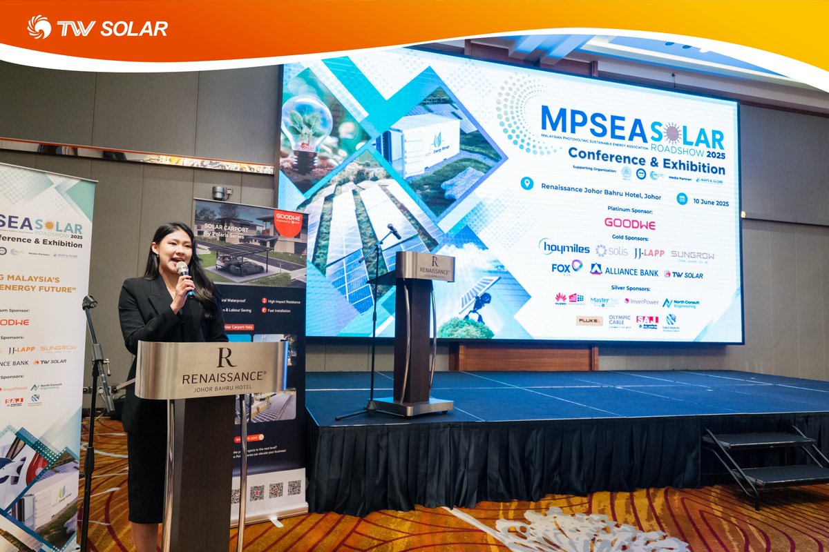 Tongwei_Solar's tweet image. 🇲🇾 Tongwei Solar joined the MPIA Roadshow in Johor Bahru, connecting with local partners to promote clean energy in Malaysia. Thanks to all who joined—see you at the next stop! 🌞
#TongweiSolar #SolarRoadshow