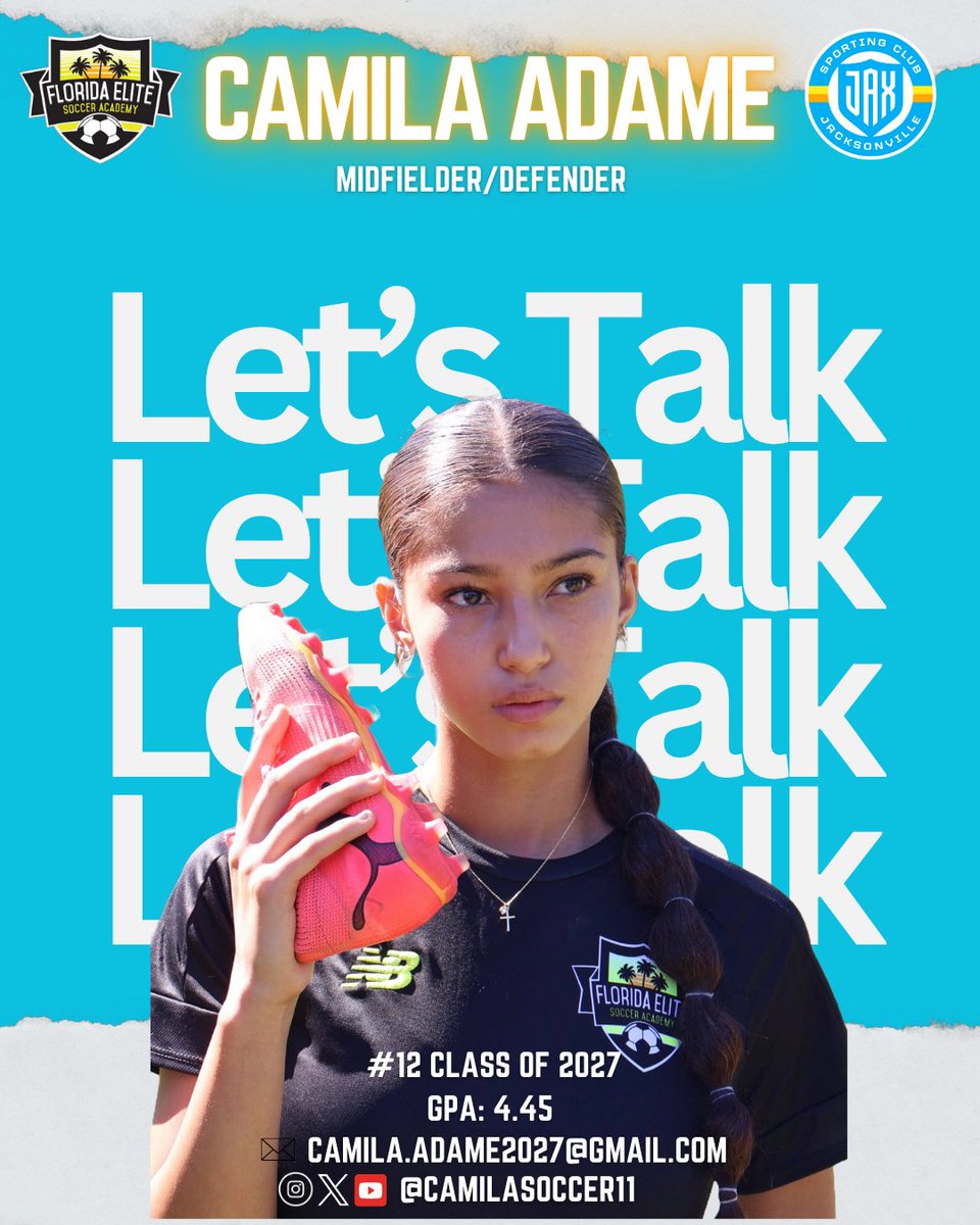 Camila Adame (@camilasoccer11) on Twitter photo Phone set to loud mode…
Looking forward to chatting with you on June 15!
<a href="/SportingJaxSa/">Sporting Jax Soccer Academy</a> <a href="/sporting_jax/">Sporting JAX</a> <a href="/ECNLgirls/">ECNL Girls</a> <a href="/ECNLSoutheast/">ECNL Southeast Girls</a> <a href="/ImYouthSoccer/">ECNL/GA/Recruiting/College Soccer</a> <a href="/TopDrawerSoccer/">TopDrawerSoccer</a> <a href="/VicOlorunfemi10/">Victor Olorunfemi</a> <a href="/PrepSoccer/">Prep Soccer ⚽️</a> <a href="/mattsmithsoccer/">Matt Smith</a> <a href="/JREskilson/">J.R. Eskilson</a> <a href="/NCAA/">NCAA</a> <a href="/womeninsoccerus/">Women in Soccer</a> Phone set to loud mode…
Looking forward to chatting with you on June 15!
<a href="/SportingJaxSa/">Sporting Jax Soccer Academy</a> <a href="/sporting_jax/">Sporting JAX</a> <a href="/ECNLgirls/">ECNL Girls</a> <a href="/ECNLSoutheast/">ECNL Southeast Girls</a> <a href="/ImYouthSoccer/">ECNL/GA/Recruiting/College Soccer</a> <a href="/TopDrawerSoccer/">TopDrawerSoccer</a> <a href="/VicOlorunfemi10/">Victor Olorunfemi</a> <a href="/PrepSoccer/">Prep Soccer ⚽️</a> <a href="/mattsmithsoccer/">Matt Smith</a> <a href="/JREskilson/">J.R. Eskilson</a> <a href="/NCAA/">NCAA</a> <a href="/womeninsoccerus/">Women in Soccer</a>