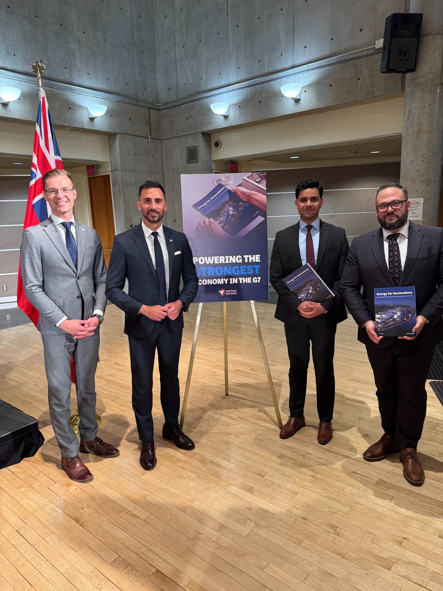 ShannonAJ1's tweet image. Excited for @esf_Canada Public Affairs lead @HarshivamB83164 on being part of Ontario's Energy Plan announcement alongside Minister @Sflecce and Minister @samoosterhoff . Affordable, reliable energy is central to a prosperous future for Ontarians and all Canadians.