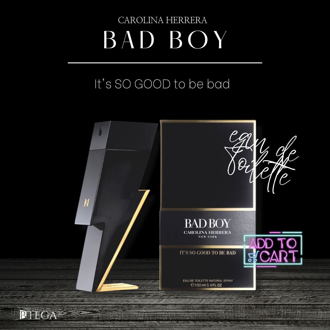 Add a touch of sophistication to your fragrance collection with Carolina Herrera Bad Boy Perfume! Shop now on Btega and elevate your scent game. bit.ly/3FMO3IW #Btega #CarolinaHerrera #BadBoy #Fragrance #Perfume