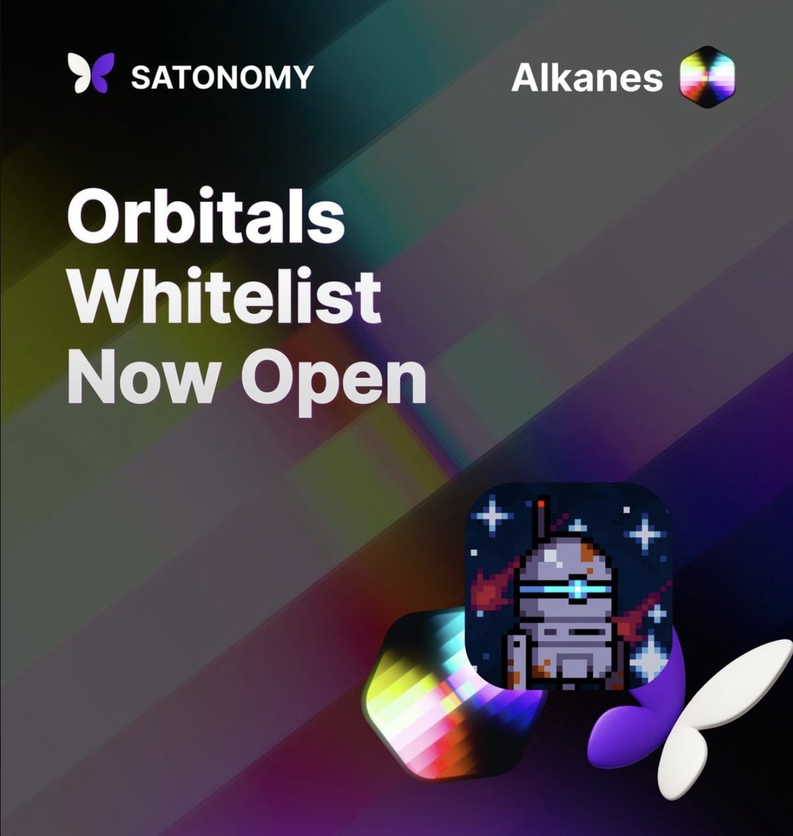 🚀 基于烷烃的原子论构建

想象一下，你钱包里锁着几块钱。

有了 Satonomy，你可以拆分、合并和优化烷烃、符文和序数。

这仅仅是个开始。  想要获得 Orbitals 白名单吗？ 

1.关注
<a href="/satonomy/">Satonomy</a> 和   <a href="/estevanbtc/">Estevan - beep boop</a> 

2. 给这条推文点赞、转发并评论  “  beep boop   ” x.com/satonomy/statu…