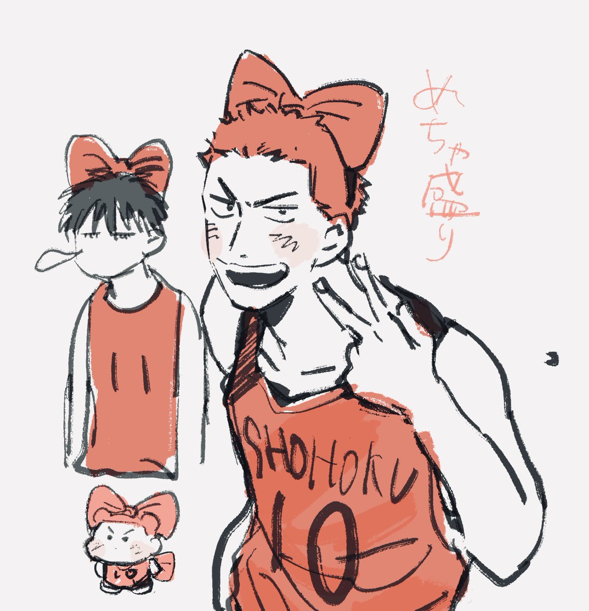 鯉球団がこんどビッグカチューシャ配るっていうから…（ふぬを勝手に描いている）