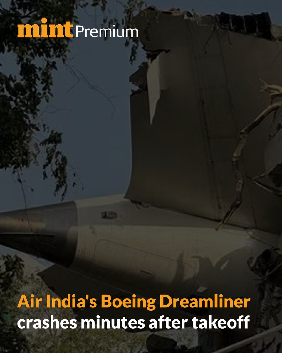 #AirIndiaPlaneCrash | This is the first crash for Air India under Tata Group ownership, and the first for any Dreamliner, which has been flying since 2009. The ill-fated aircraft was VT-ANB, which joined the Air India fleet in 2014

Read more:  tinyurl.com/3w8vb5rd

Trust our