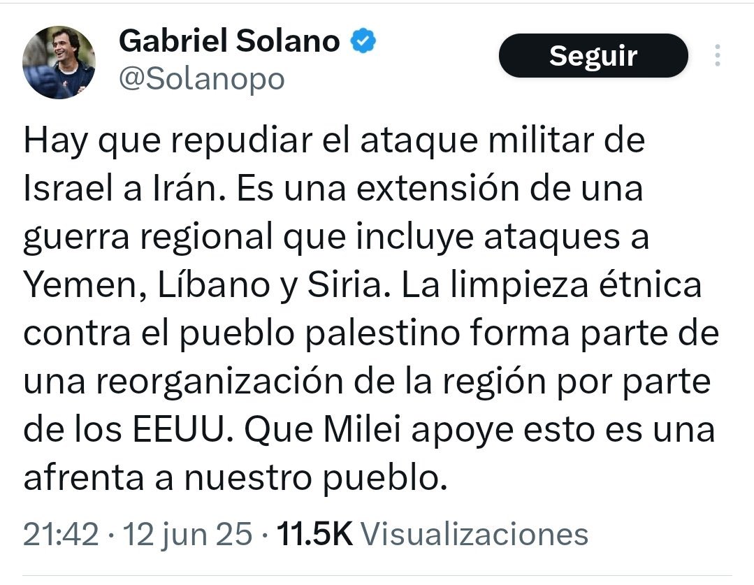 Se ve que al hijo de puta de @solanopo se le olvidó el pequeño detalle que Irán nos metió 2 bombazos en la embajada de Israel y la AMIA.