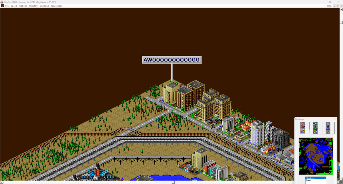 BlayzrRed's tweet photo. Gigi Murin but as a city in Sim City 2000 #gigimurin #SimCity2000 https://t.co/JTbHJNKUgn