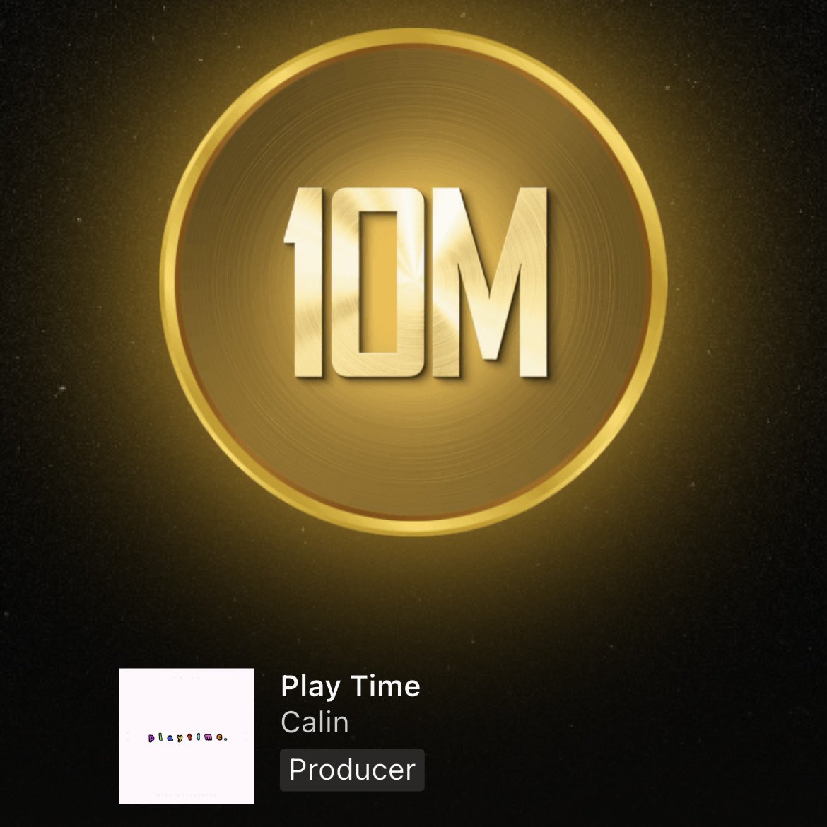 Hit 10 mil on a song I produced (apple music streams aren’t counted)