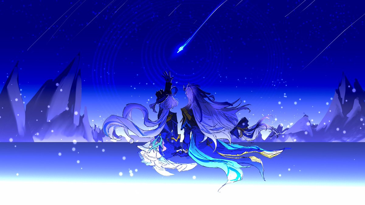 星辰呼呼地落下
#原神 #那芙 #ヌヴィフリ #ヌヴィレット #フリーナ #NeuviFuri

感谢skk女士打赏的流星