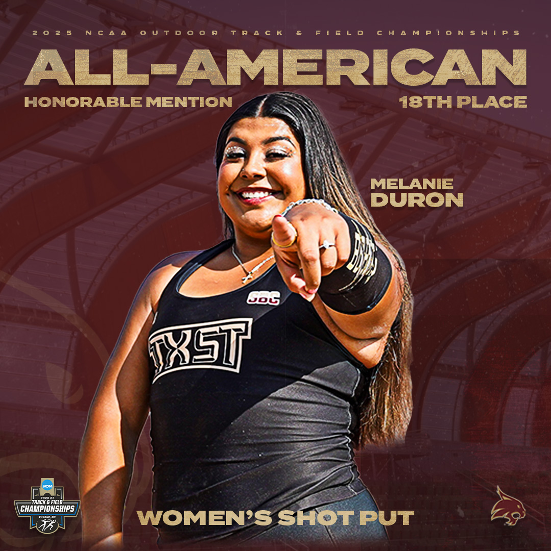 𝙏𝙝𝙚 𝙌𝙪𝙚𝙚𝙣 𝙎𝙩𝙧𝙞𝙠𝙚𝙨 𝘼𝙜𝙖𝙞𝙣 👑

Melanie Duron earned Honorable Mention All-American Honors after placing 18th in the women's shot put at the NCAA Outdoor Track and Field Championships 

#EatEmUp