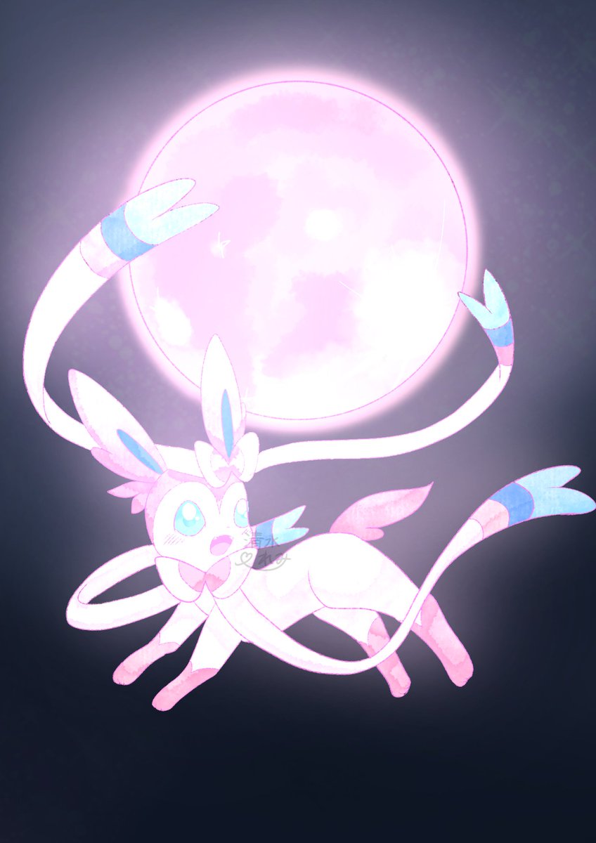 ムーンフォース　＃ポケモンイラスト　＃ニンフィア