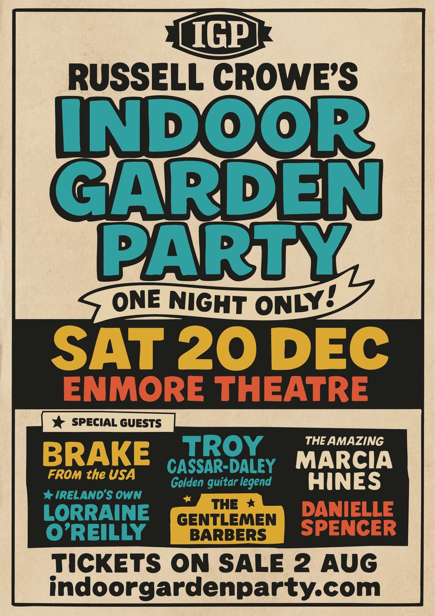 We’re excited to announce our one and only show for 2025 in Sydney, Australia. Tickets go on sale August 2nd. Don’t miss it