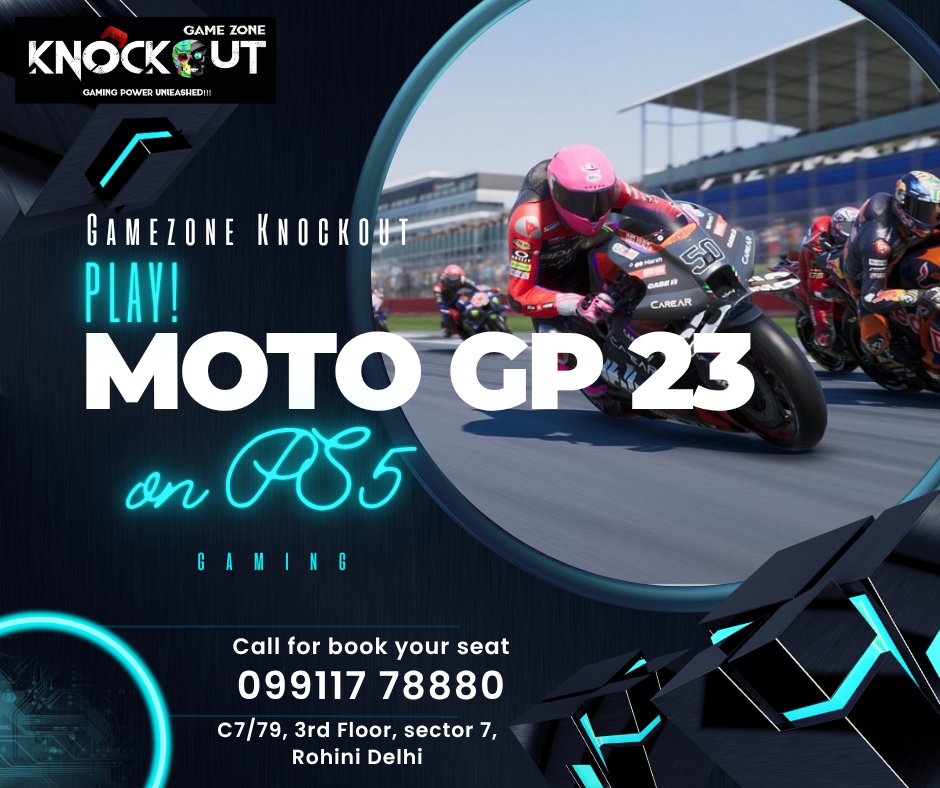 KnockoutGa45407's tweet photo. Play MOTO GP 23 on PS5

Game Zone Knockout.
Call : 09911778880
Address: C7/79, 3rd Floor, Sector 7, Rohini, Delhi
#racinggames #fightinggame #Videogame #ps5 #gamezoneknockout #gaming #GamingExperience #videogames #latestgames2025 https://t.co/Q3hrfScAcH
