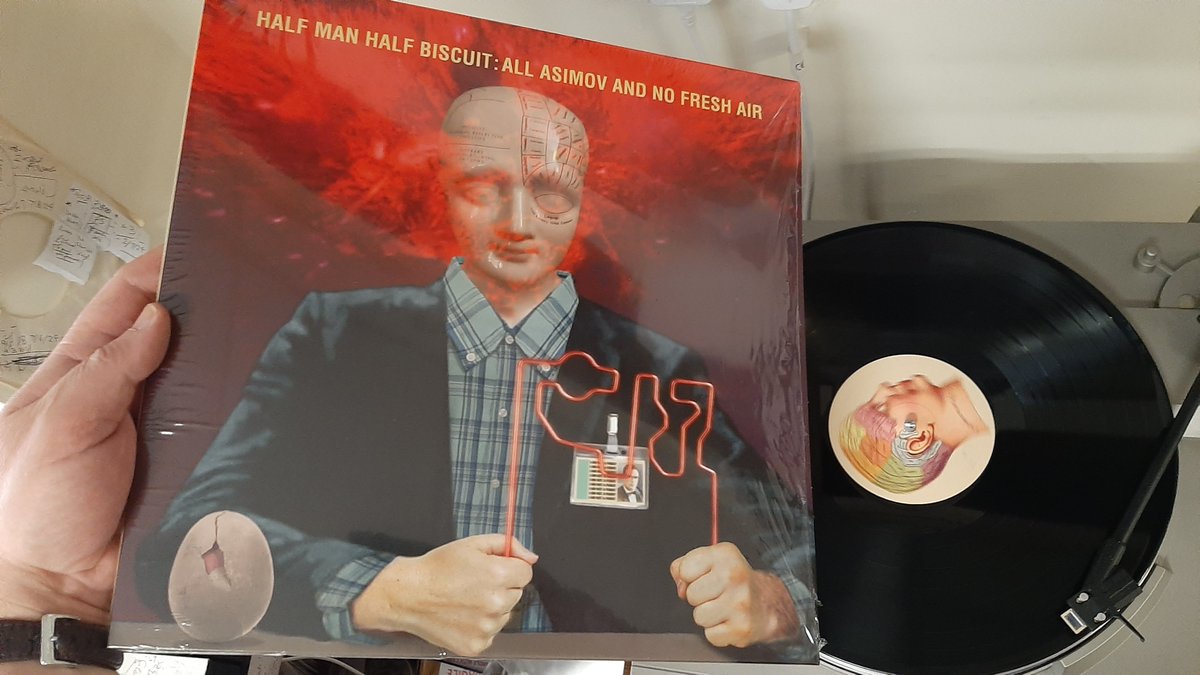 Taking the biscuit since 1983 ish, HALF MAN HALF BISCUIT are back with a new LP, All Asimov And No Fresh Air, outstanding in it's class!