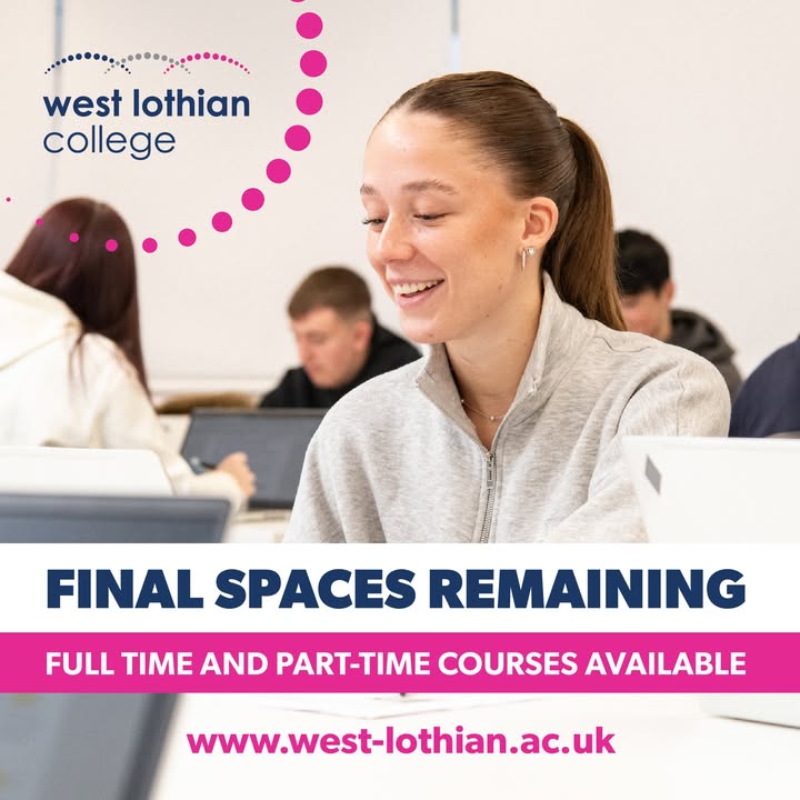 Thinking about studying at West Lothian College?

With limited places available in our full-time and part-time courses, now’s the time to apply! 📚 

Visit our website, and browse today | bit.ly/43STwJj

#WhereYouCan