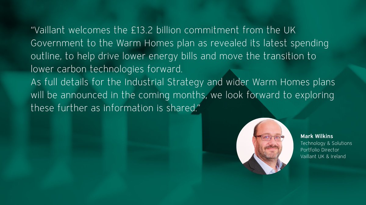 Vaillant welcomes the UK Government’s £13.2bn Warm Homes plan in the latest spending review.

This is a positive step for energy efficiency and low carbon heating. We’ll review the full details as they emerge.

#WarmHomes #VaillantForLife