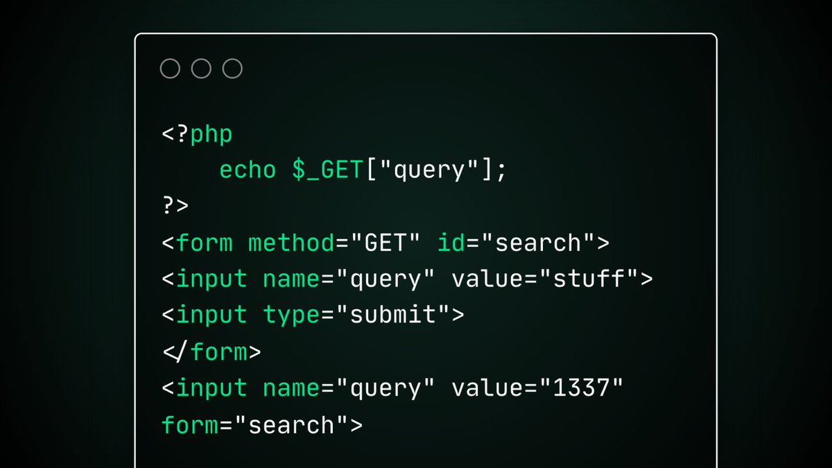 André Baptista (@0xacb) on Twitter photo Did you know an input can use the form attribute to link to a form by ID letting it submit with the form even if it’s placed outside of it!? 👀
In this PHP example, an input outside the form adds a URL argument and only the second parm value (1337) is echoed.
S/O to <a href="/encodeart/">Andreas Söderlund</a> Did you know an input can use the form attribute to link to a form by ID letting it submit with the form even if it’s placed outside of it!? 👀
In this PHP example, an input outside the form adds a URL argument and only the second parm value (1337) is echoed.
S/O to <a href="/encodeart/">Andreas Söderlund</a>
