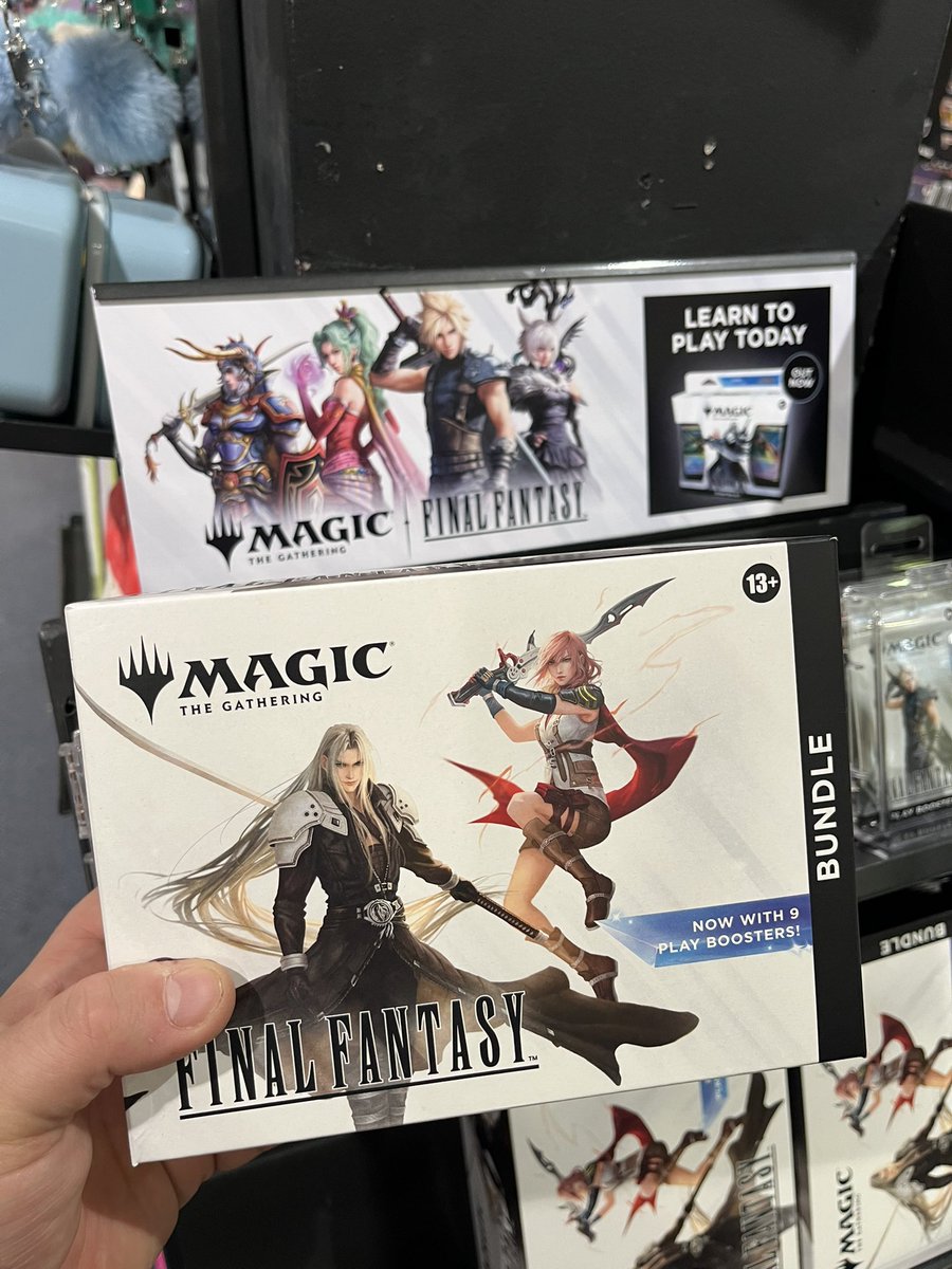 #FinalFantasy x #MagicTheGathering 

👉🏻 NEW GAME
       Continue?

Heroes, villains and iconic FF moments  come together in this beautiful new #mtg set

We’ve got play boosters, a handful of collectors boosters, decks and bundles are in store 

#MTGxFINALFANTASY 
#hmvxmtgfin