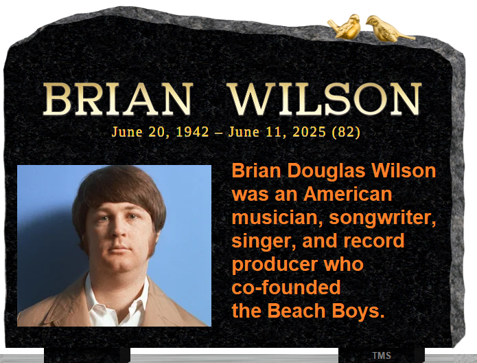 Djzman's tweet photo. Brian Douglas Wilson was an American musician, songwriter, singer, and record producer who 
co-founded the Beach Boys. https://t.co/3jCJVL1uiV
