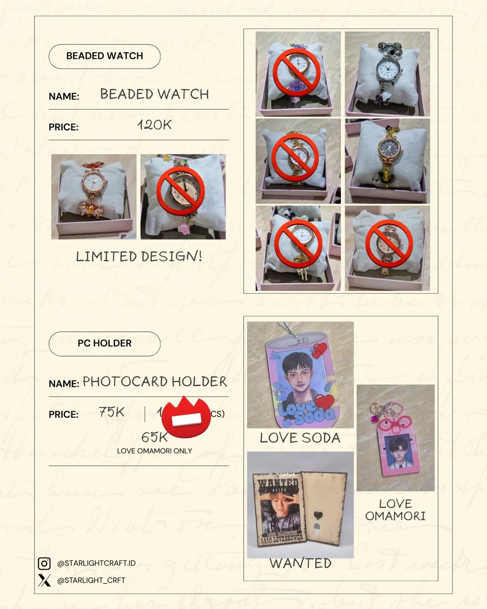 starlight_crft's tweet image. [🩷🔁 are appreciated!
Starlight Crafts CFXX Aftersale PO Open!
Date: 13 - 29 June '25
🍊: shopee.co.id/starlightcraft…
I also add new Collections (#Tasbih)
#LADS #LoveandDeepspace #Original #Kpop #Phonestrap #BeadedWatch #CFXXcatalogue #cfxxaftersale #CFXX