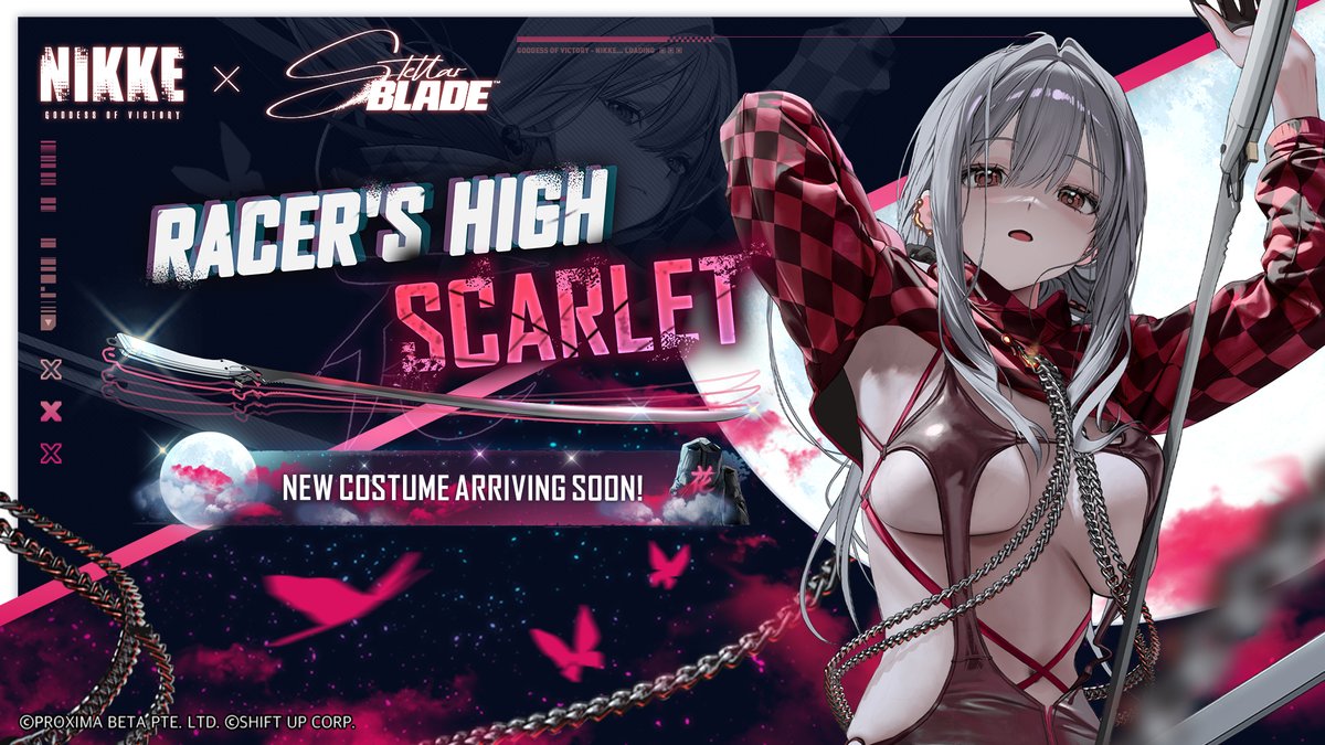Giving away a "GODDESS OF VICTORY: NIKKE" code for Scarlet's Racer's High costume!

Just follow, retweet, like, and comment your game's region!

Optional, but you can also comment your favorite characters from NIKKE!

The giveaway will end on June 16 at 14:00 JST.