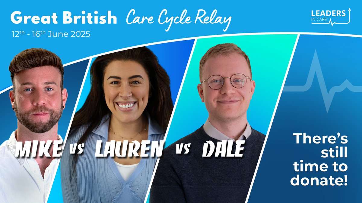 🚴‍♀️ Today’s the day!

Team Leaders in Care is officially hitting the road for the Great British Care Cycle Relay 2025 for an incredible cause: The Care Workers’ Charity 💙

Want to support the team? 👉 Donate here - bit.ly/3SK3yHH

#CareCycleRelay #ChampioningSocialCare