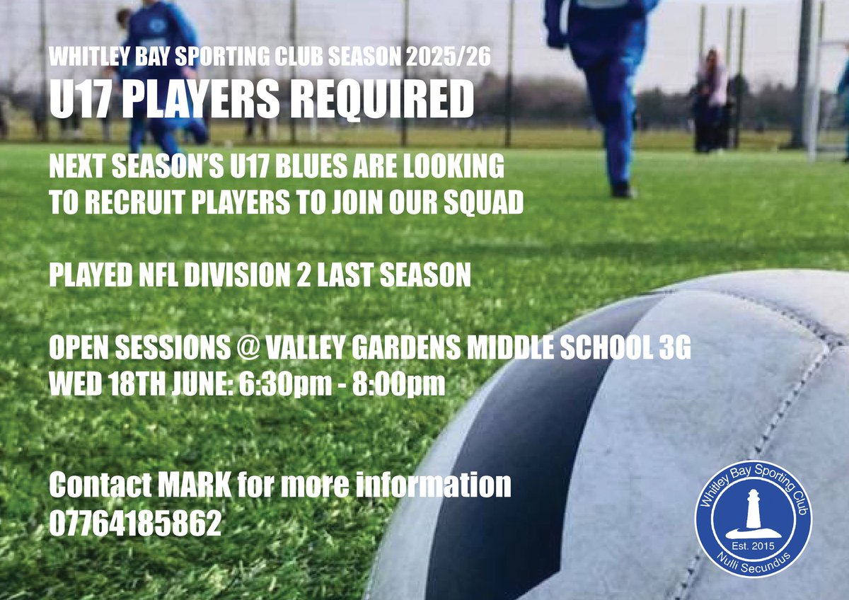 Our U17s are after a couple of additional players