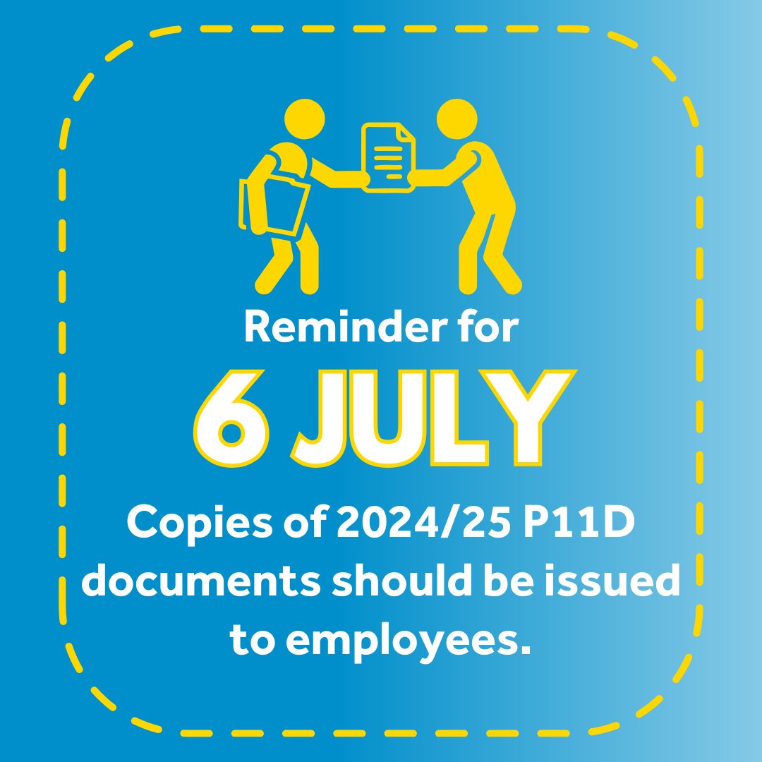2024/2025 P11D documents should be issued to employees and forms submitted to HMRC by 6 July. 

Make sure you don’t miss the deadline 📆

Contact our team for advice today. 

#P11D #BenefitsInKind